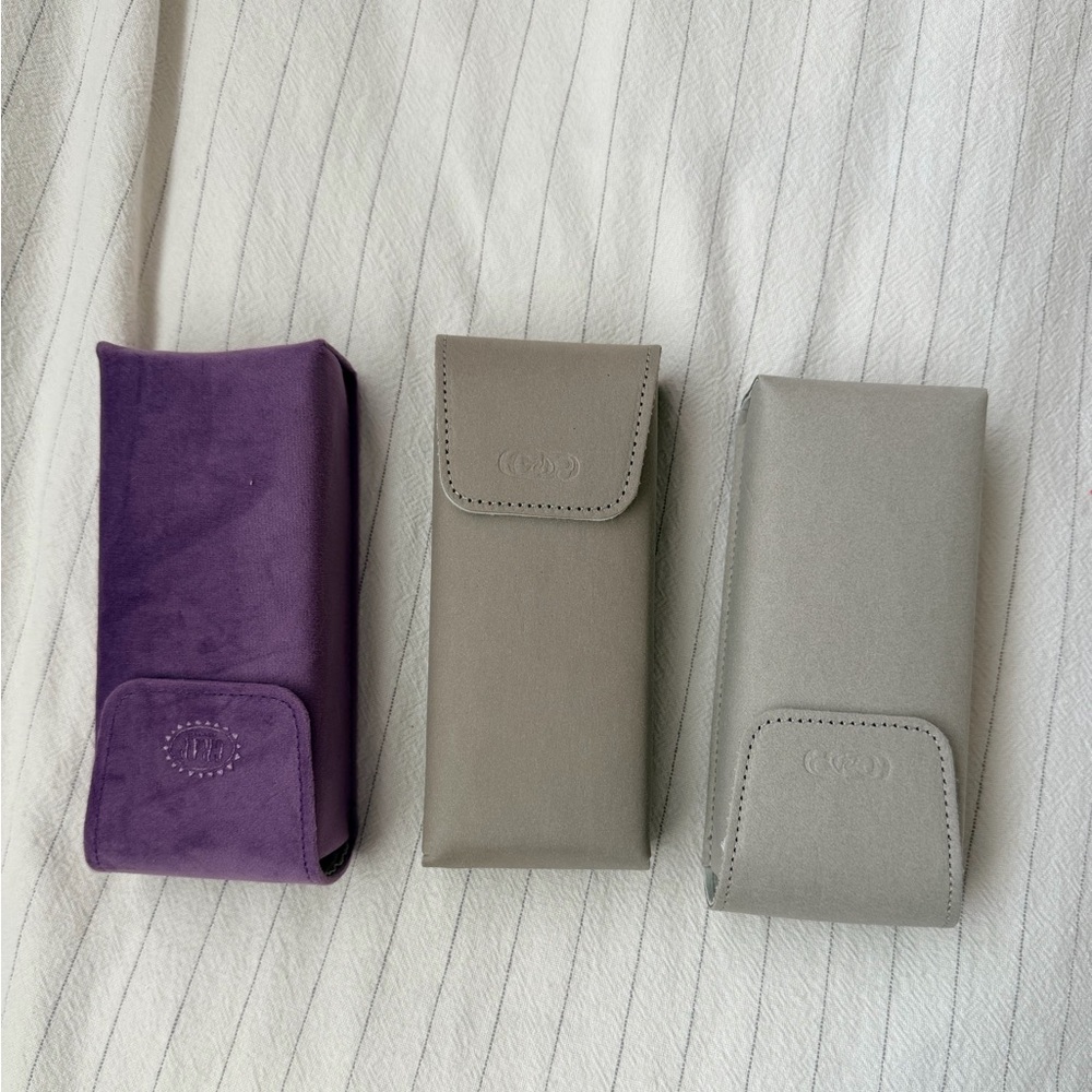 Crap Eyewear Purple and Gray Eyeglass Cases